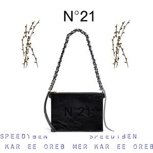 No.21 Black Fiancetto Pouch Bag